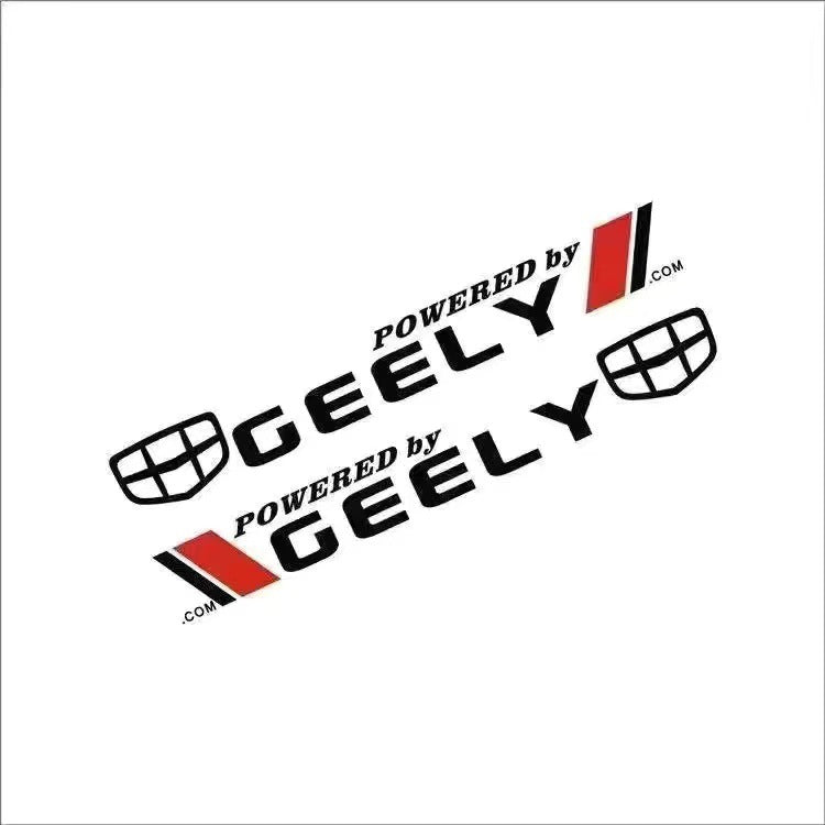 Modern “POWERED BY GEELY” logo combining the classic shield-shaped emblem with contemporary typography and a dynamic red accent. This clean graphic is ideal for representing the brand’s identity in digital or print media.