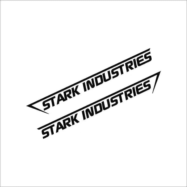 The iconic STARK INDUSTRIES logo from the Marvel Universe, rendered in a clean, high-contrast design with angled frames. A must-have graphic for Marvel collectors, cosplay props, or fan merchandise projects.